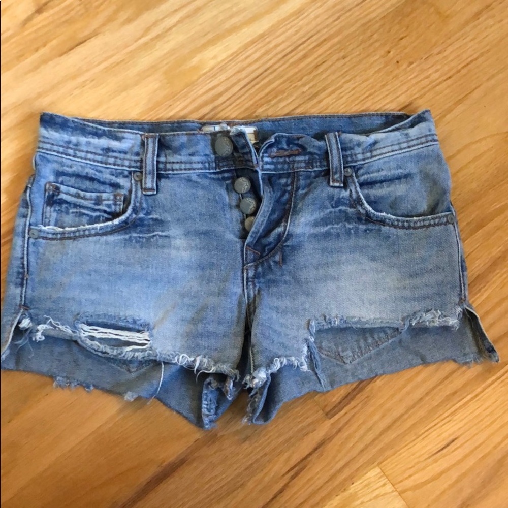 Free people denim cut off shorts